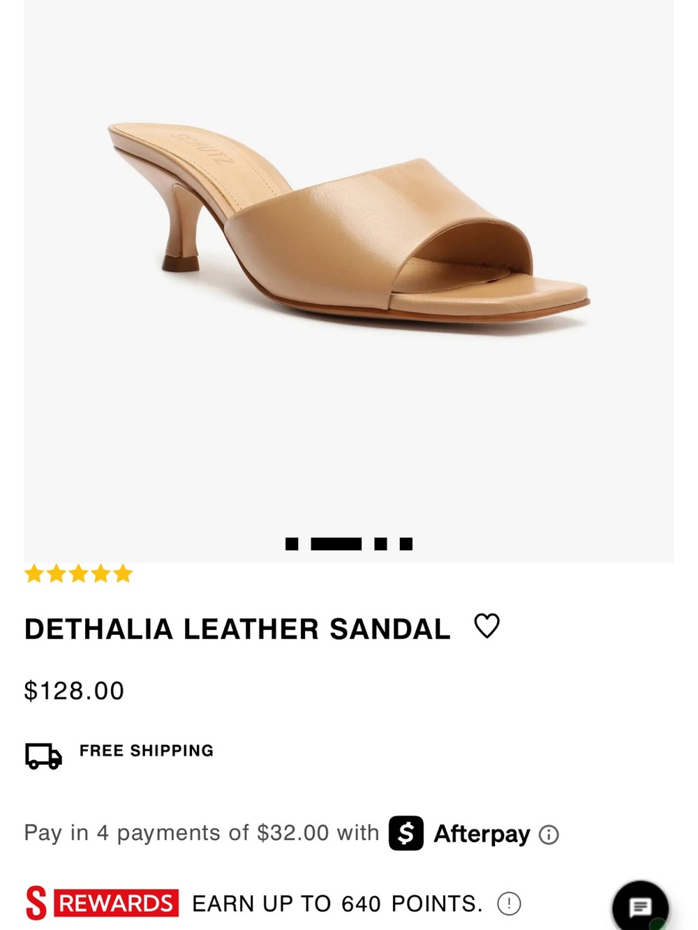 SCHUTZ Dethalia Leather Mule in Tan